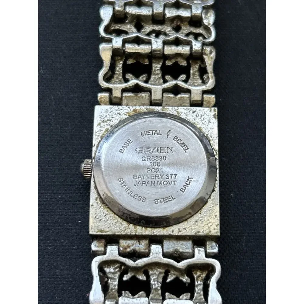 Gruen Silver Tone Marcasite Women’s Quartz Watch